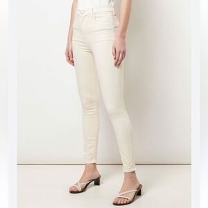 J. Brand Leenah Macadamia High-Rise Ankle Skinny Jean Stretchy IVORY 31 Large